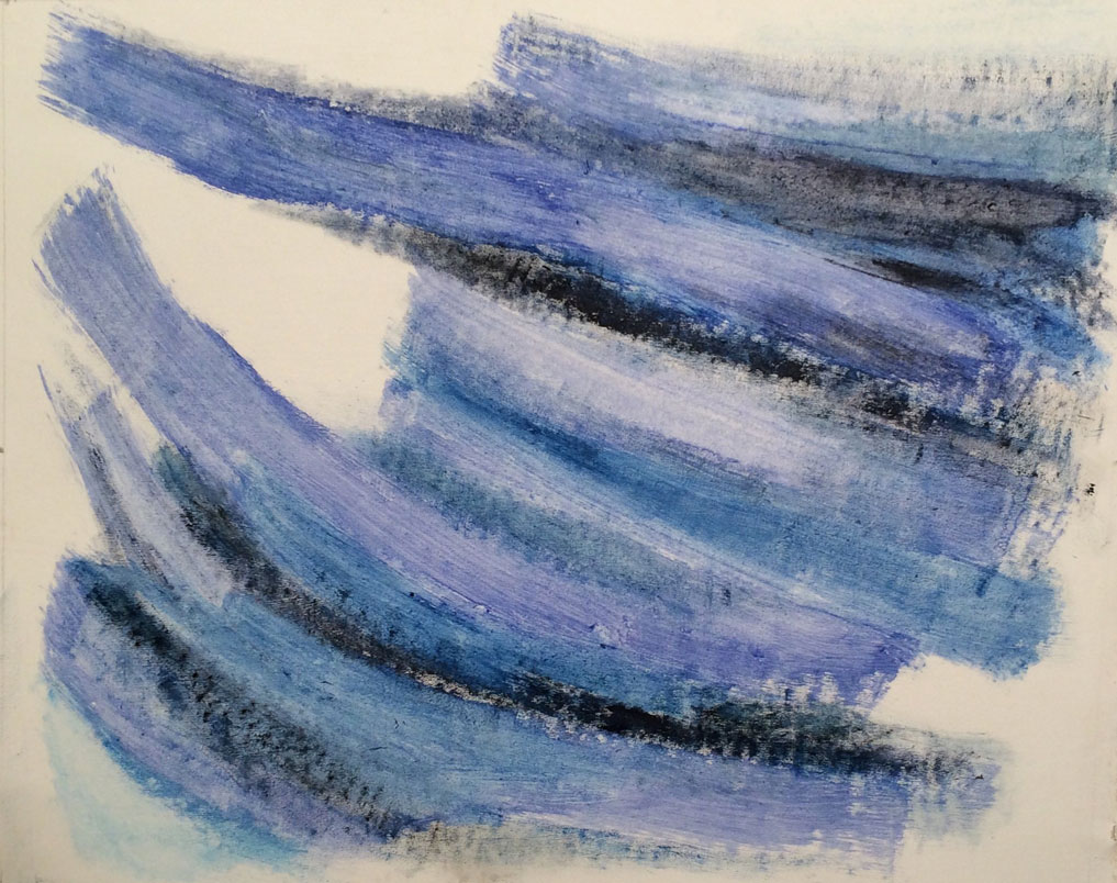 N° 2266 - Rhapsody in blue - Acrylique sur toile / 65 x 81 cm - 3 avril 2016