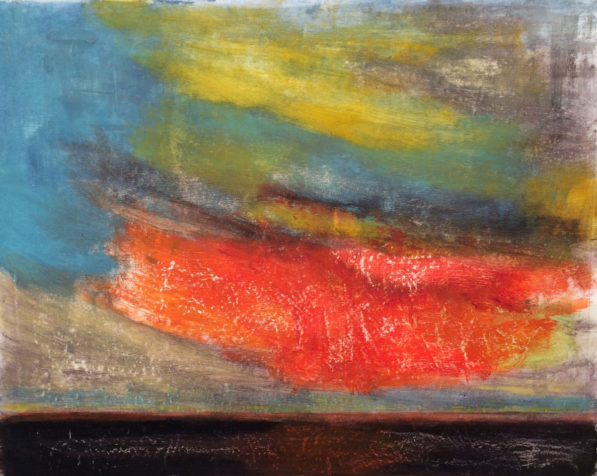 N°2293 - Frottements de nuages - Acrylique sur toile - 81 x 100 cm - 06 avril 2016