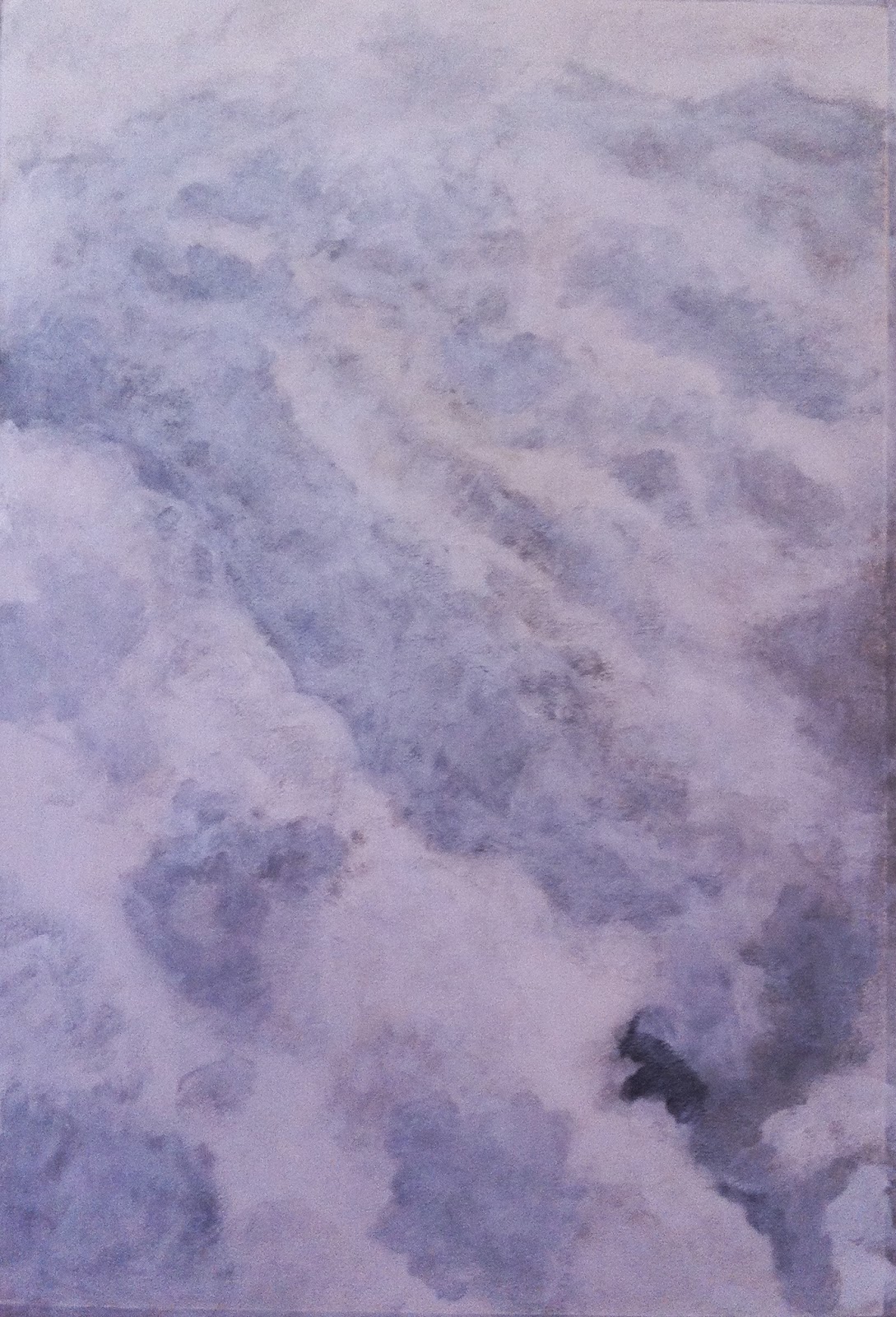 N°367 - Nuages - Acrylique sur papier - 61 x 42 cm - 10 avril 2013