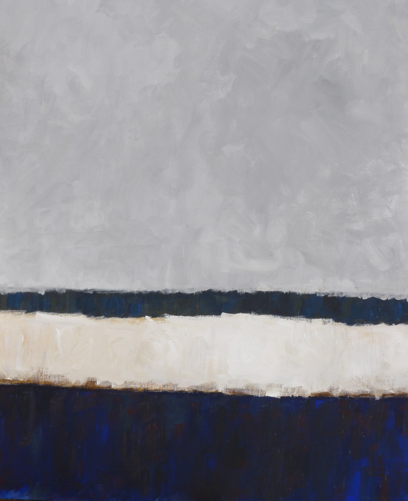 N°70 - Bord de mer languedocien - Acrylique sur toile - 180 x 145 cm - 22 décembre 2012