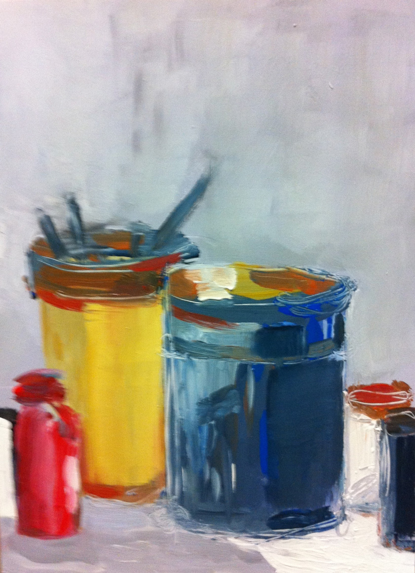 N°25 - Pots de peinture - Acrylique sur toile - 73 x 54 cm - 26 novembre 2012