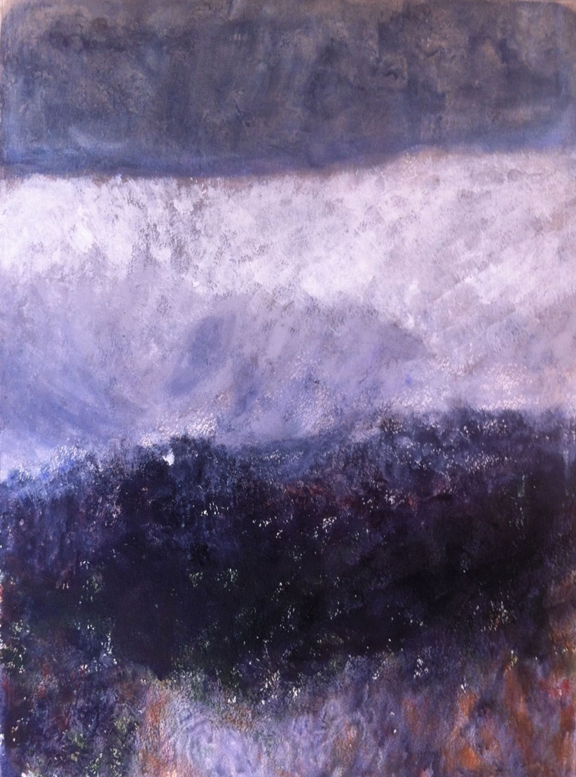 N°1339 - Haute montagne - Acrylique sur papier - 74 x 54 cm - 10 avril 2014