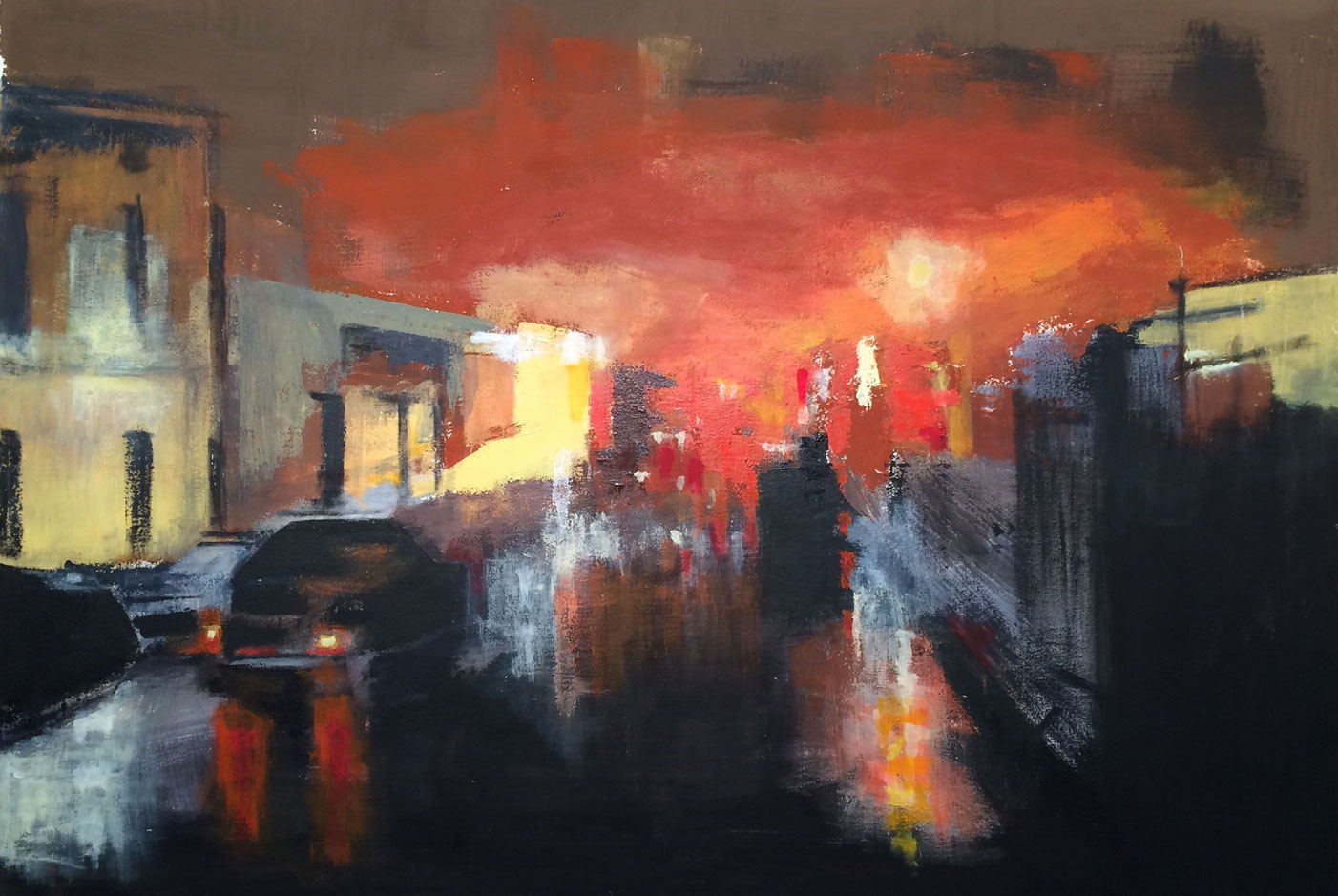 N°2104 - Acrylique et pigments sur toile - 89 x 130 cm - 11 décembre 2015
